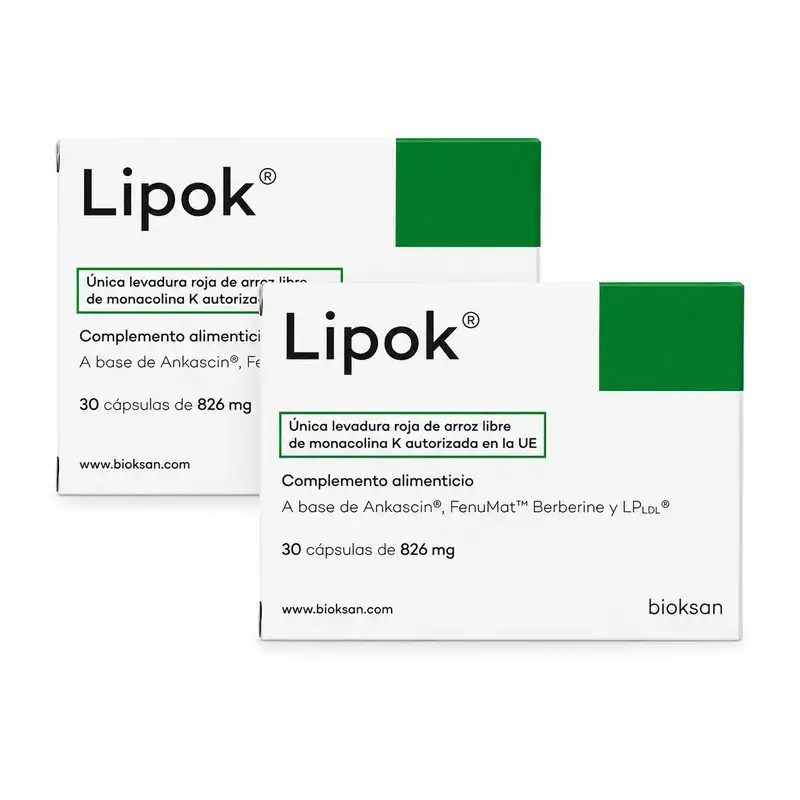 Lipok Complemento Alimenticio, Pack 2 x 30 Cápsulas