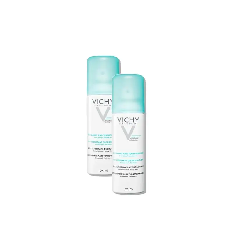 Vichy Desodorante Anti-Transpirante 48H Aerosol 125 Ml, pack 2