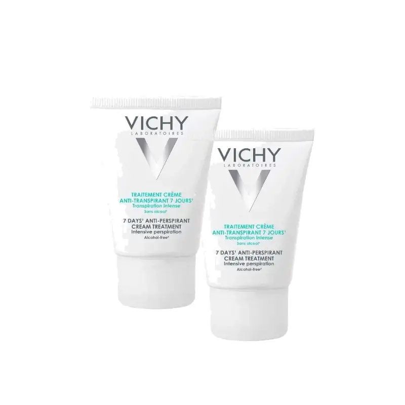 Vichy Desodorante Tratamiento Anti-Transpirante 7 Días Crema Reguladora 30 Ml, pack 2