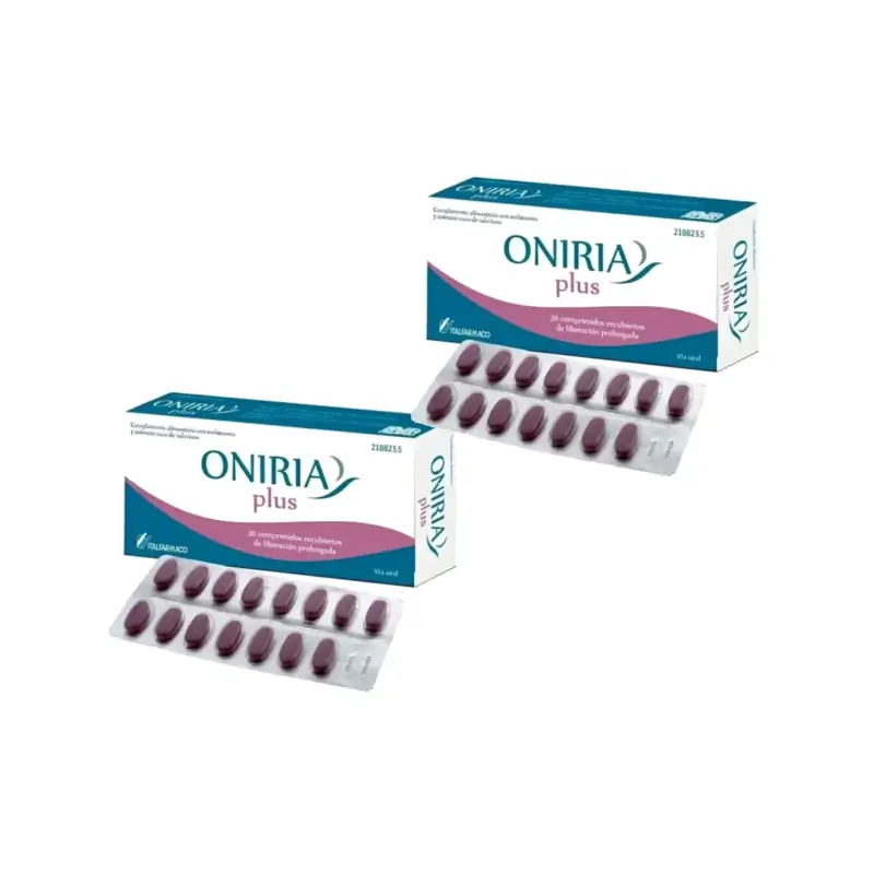Oniria Plus Comprimidos Recubiertos Liberacion Prolongada Pack 2 x 30 comprimidos