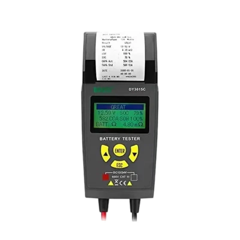 DUOYI dy3015c 12V/24V Car Battery Tester with Printer Automotive Battery