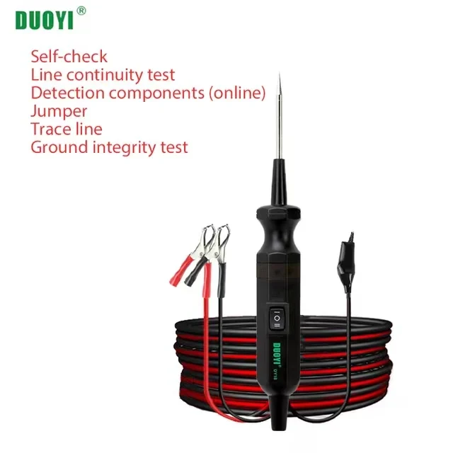 DUOYI DY18 Automotive Electrical Circuit Tester Power Probe 6-24V DC Pen Vehicle Diagnostic Tools Circuit Tester Scanner Device