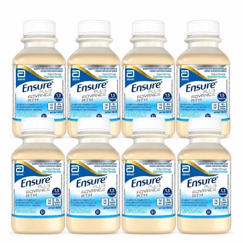 Ensure Plus Advance R.T.H 8 R.T.H Vainilla, 8 X 500 Ml