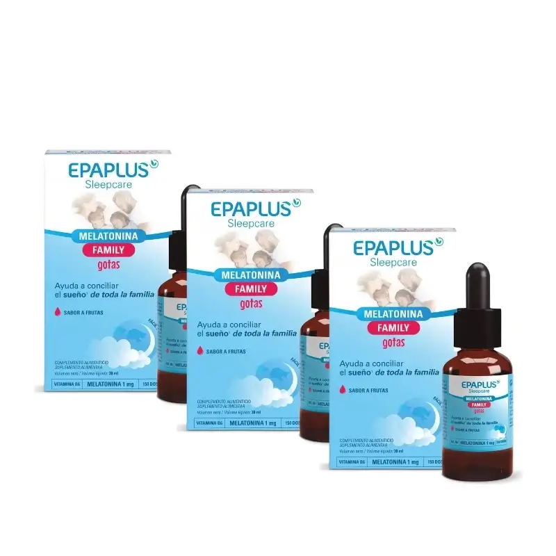 Epaplus Sleepcare Melatonina Gotas 30 ml, Pack 3