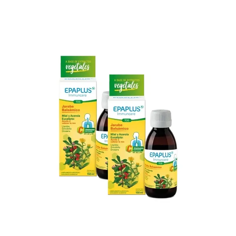 Epaplus Immuncare Tos Jarabe Adultos Limón 150 ml, Pack 2