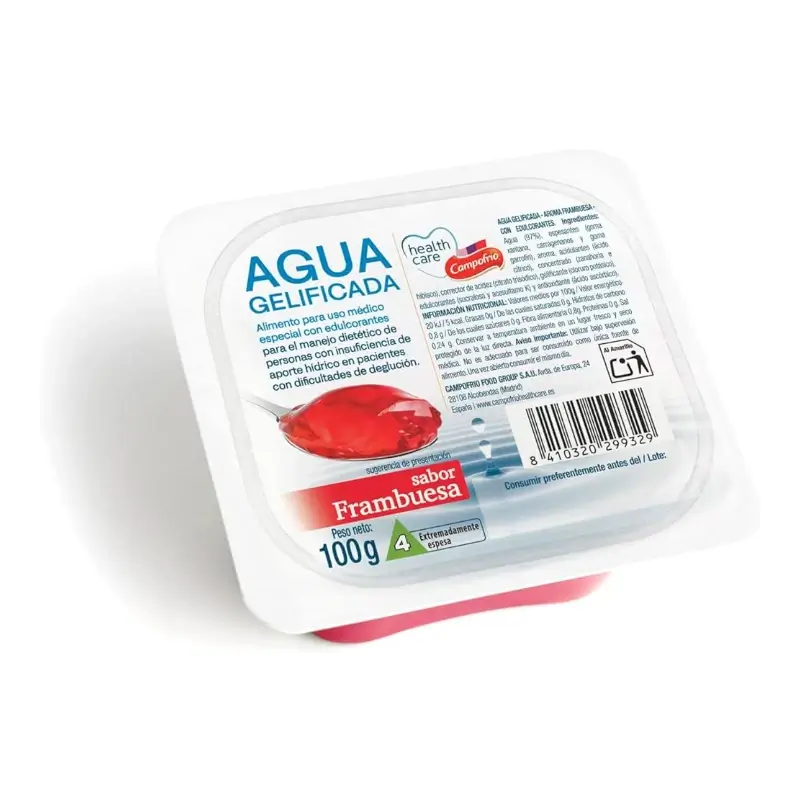Health Care Campofrio Agua Gelificada Frambuesa 100 gr x 12 unidades