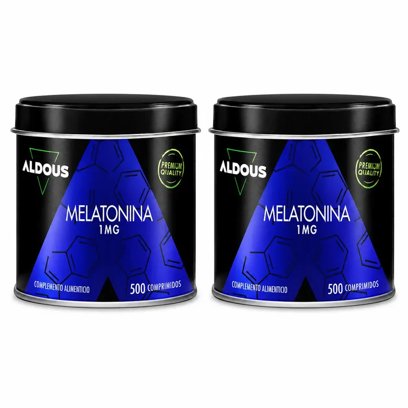 Aldous Labs Complemento Alimenticio Melatonina Pura 1 Mg , 500 Comprimidos , pack 2