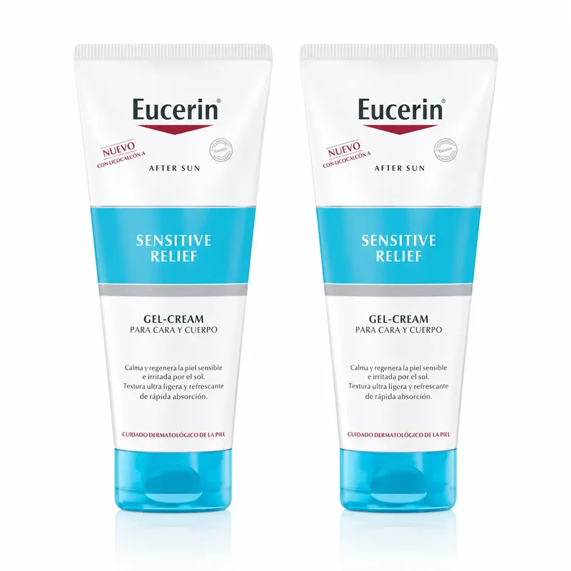 Eucerin Aftersolar Sensitive Relief Gel-Cream 200 Ml , pack 2