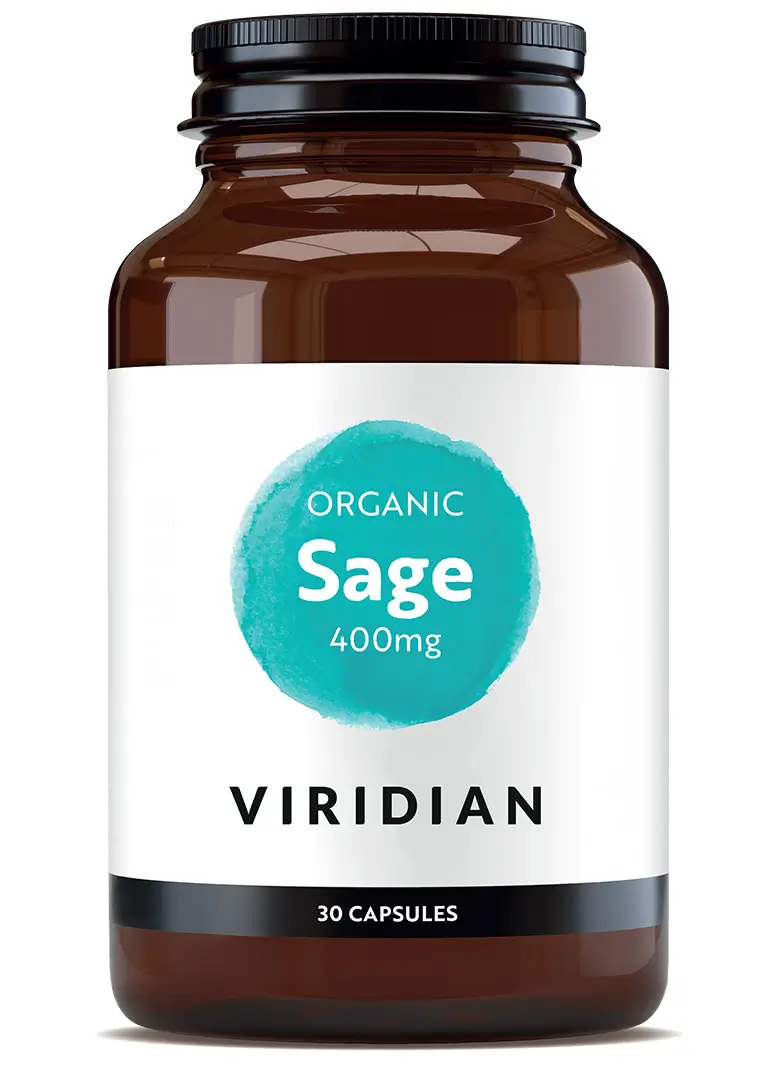 Viridian Salvia Bio 400Mg - 30 Veg Caps, 30 cápsulas