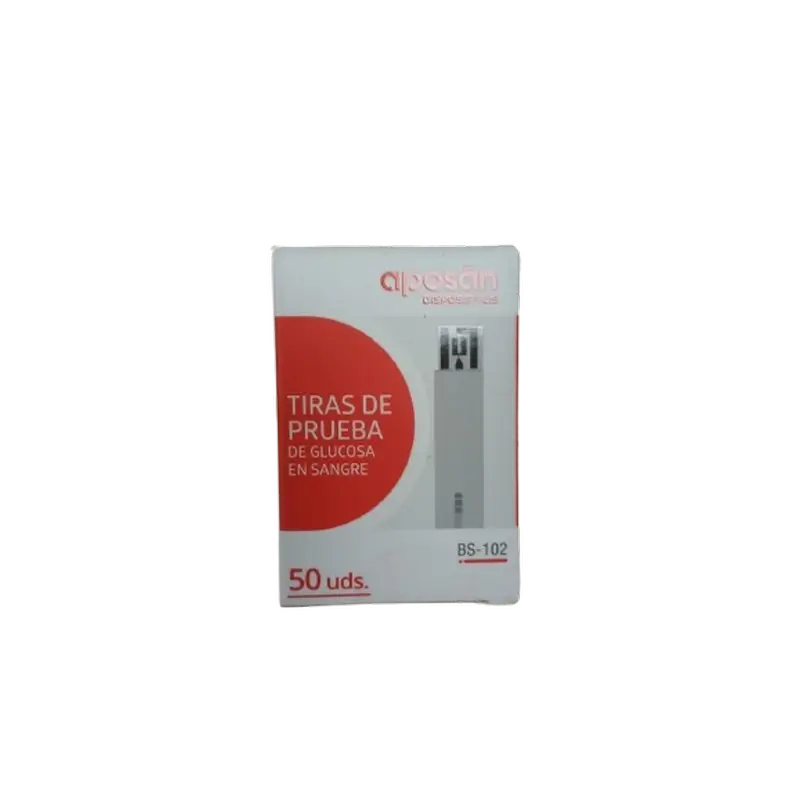 Aposan Tiras De Prueba De Glucosa De Sangre, 50 unidades