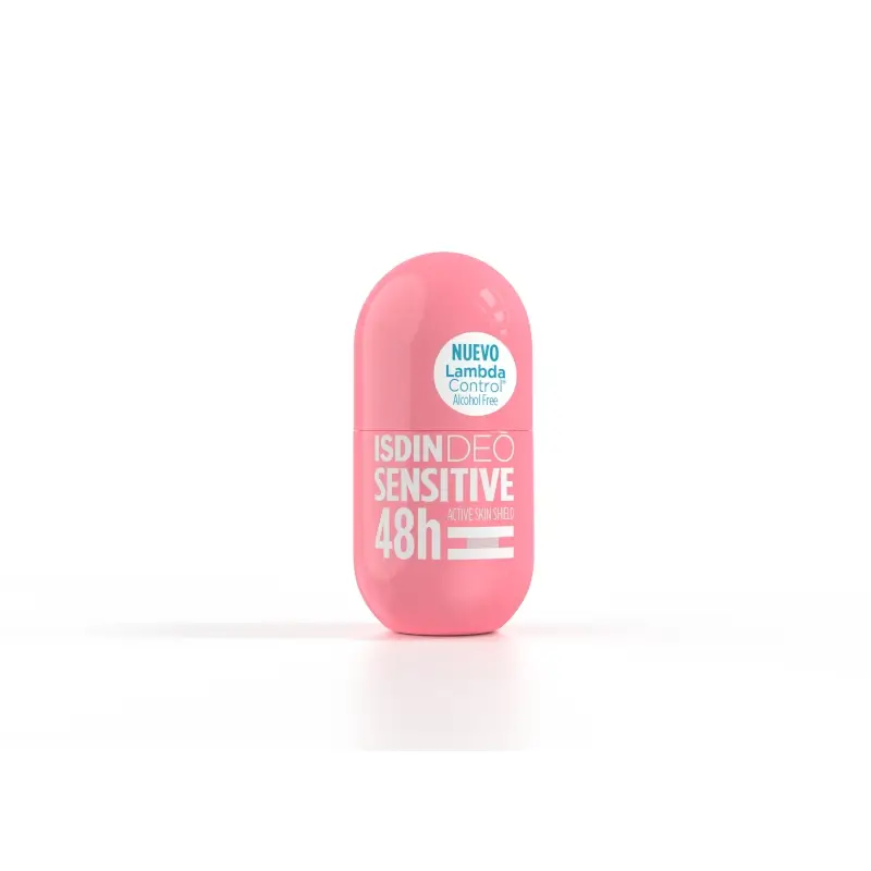 Isdin Deo Sensitive 48H, Desodorante Roll-On Sin Alcohol, 50 ml