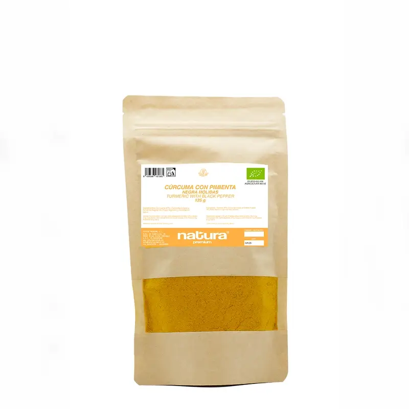 Natura Premium Cúrcuma Con Pimienta Molida, 500 gr