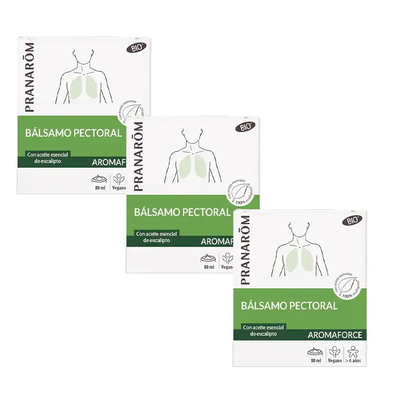 Pranarôm Cápsulas Bronquios Con Aceites Esenciales 100% Bio , 3X30 Cápsulas