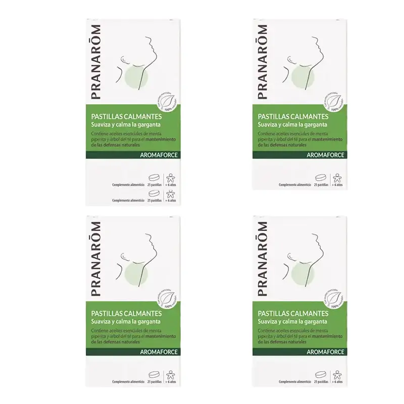 Pranarôm Aromaforce, 4X21 Pastillas Garganta