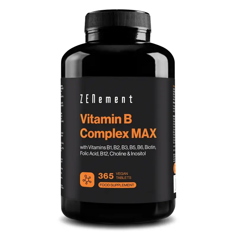 Zenement Complejo Vitamínico B Max, 365 comprimidos veganos