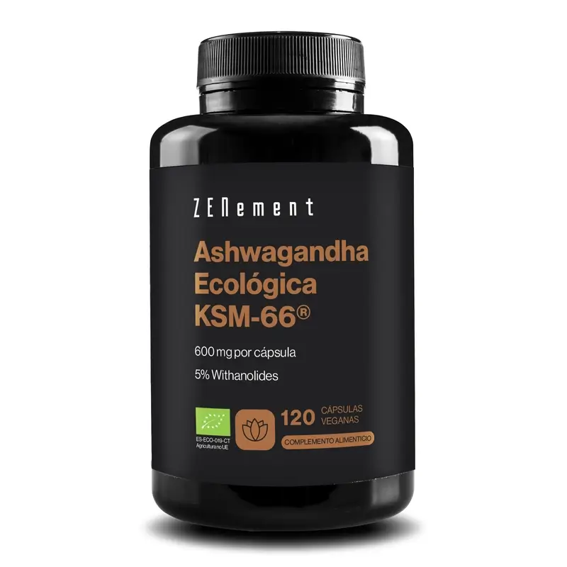 Zenement Ashwagandha Ecológica Ksm-66, 120 cápsulas veganas