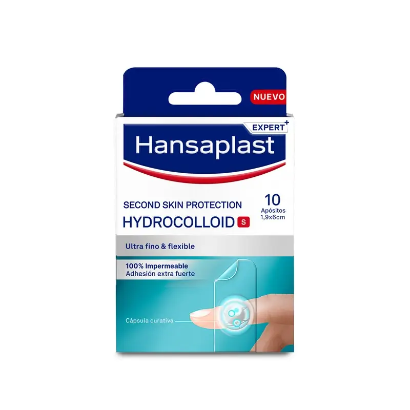 Hansaplast Second Skin Protection Apósito Hidrcoloide Tamaño S , 10 apósitos 1,9x6cm