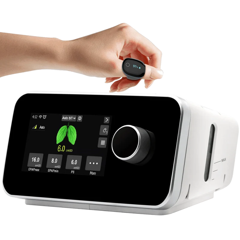 Máquina automática BiPAP + O2Ring