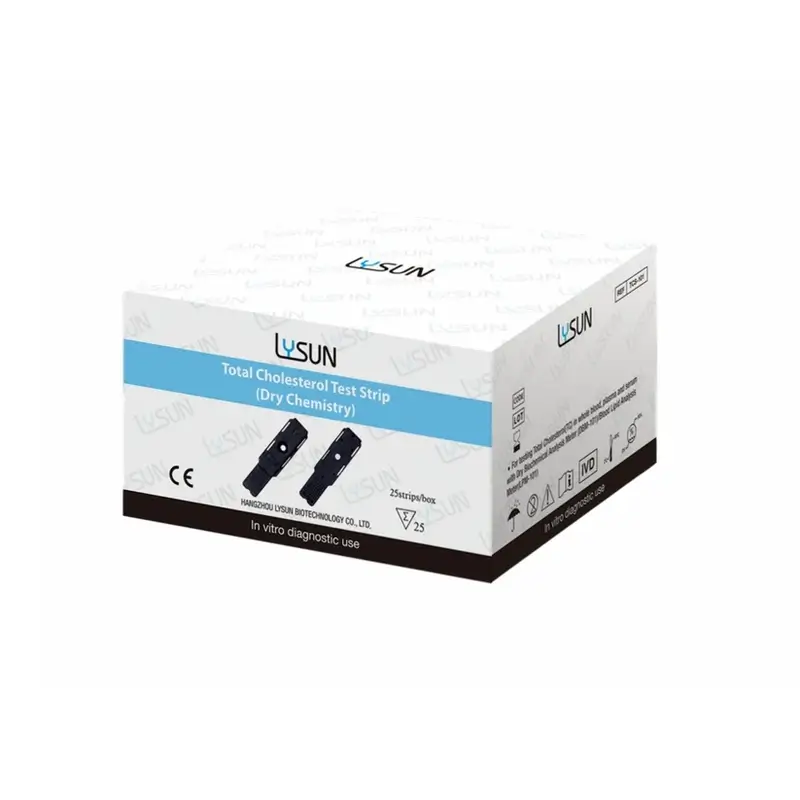 Surgicalmed Tiras Reactivas Y Tubos Para Pruebas De Colesterol Total, 25 Tiras + 25 Tubos