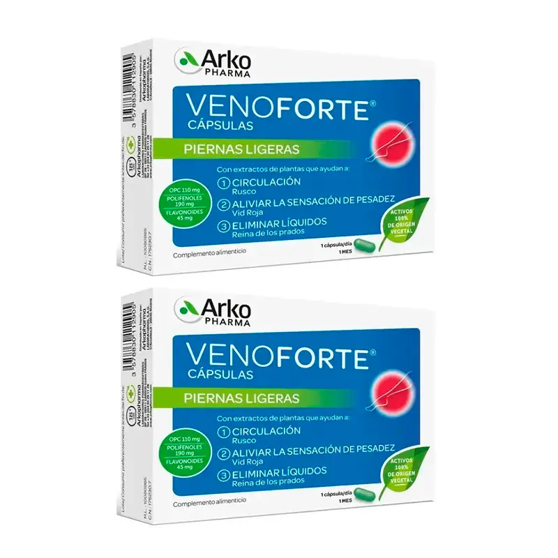 Arkopharma Venoforte, Pack 2 x 30 Cápsulas