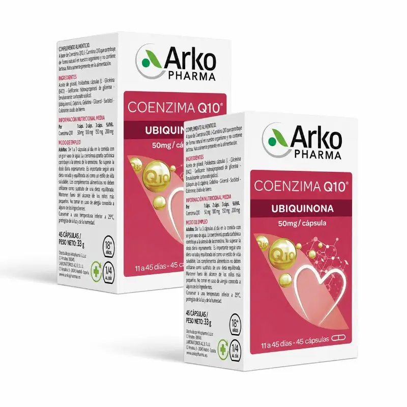 Arkopharma Arkovital Coenzima Q10, 2X45 Cápsulas