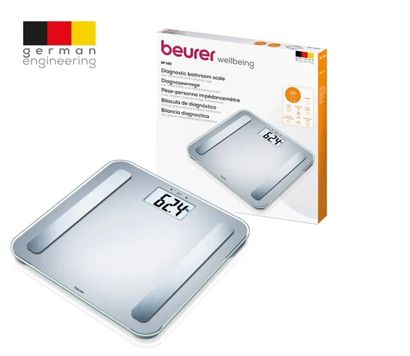 Balanza Diagnóstica Personal Pantalla Xl Beurer Bf 183 Plateado