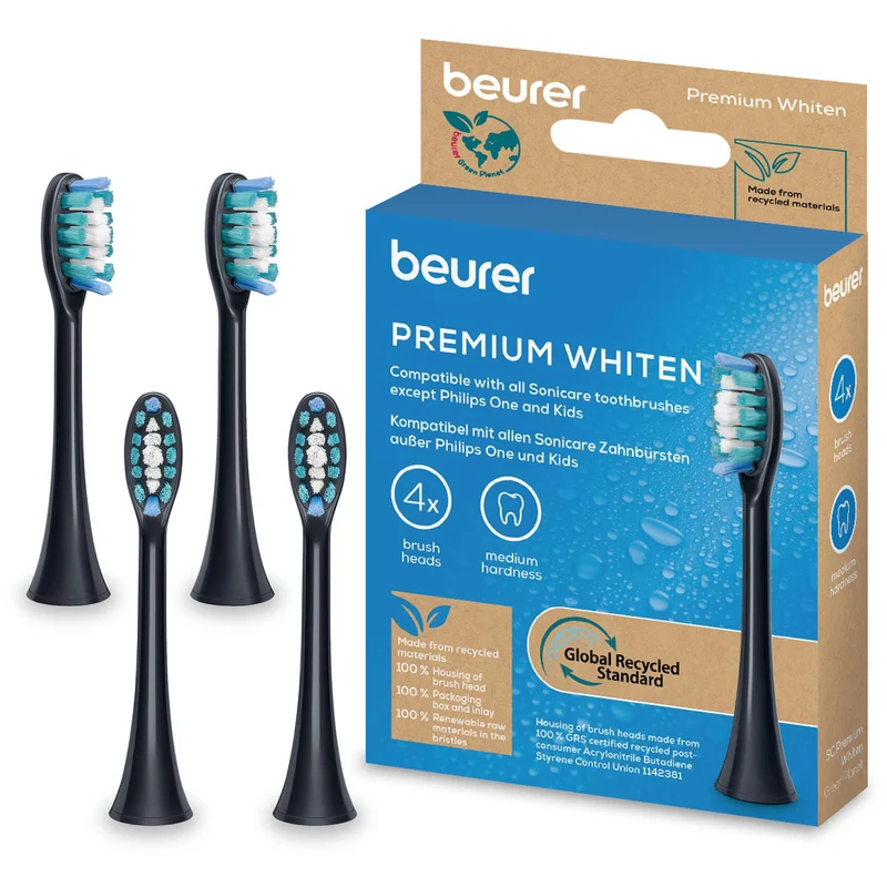 4 Cabezales De Repuesto Para Cepillos De Dientes Beurer PREMIUM WHITE