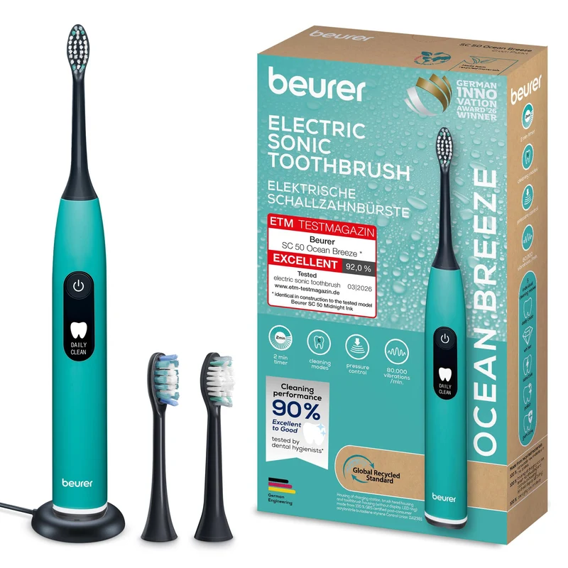 Cepillo De Dientes Sónico 5 en 1 Eléctrico Beurer Sc 50 Ocean Breeze