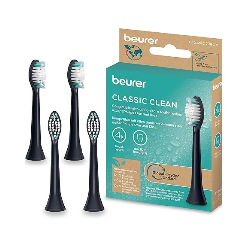 4 Cabezales De Repuesto Para Cepillos De Dientes Beurer Clasic Clean