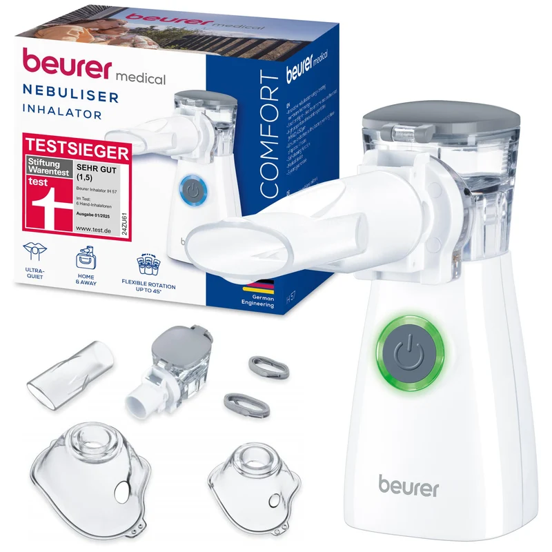 Nebulizador Recargable Portátil Adultos Niños Beurer Ih 57 Blanco