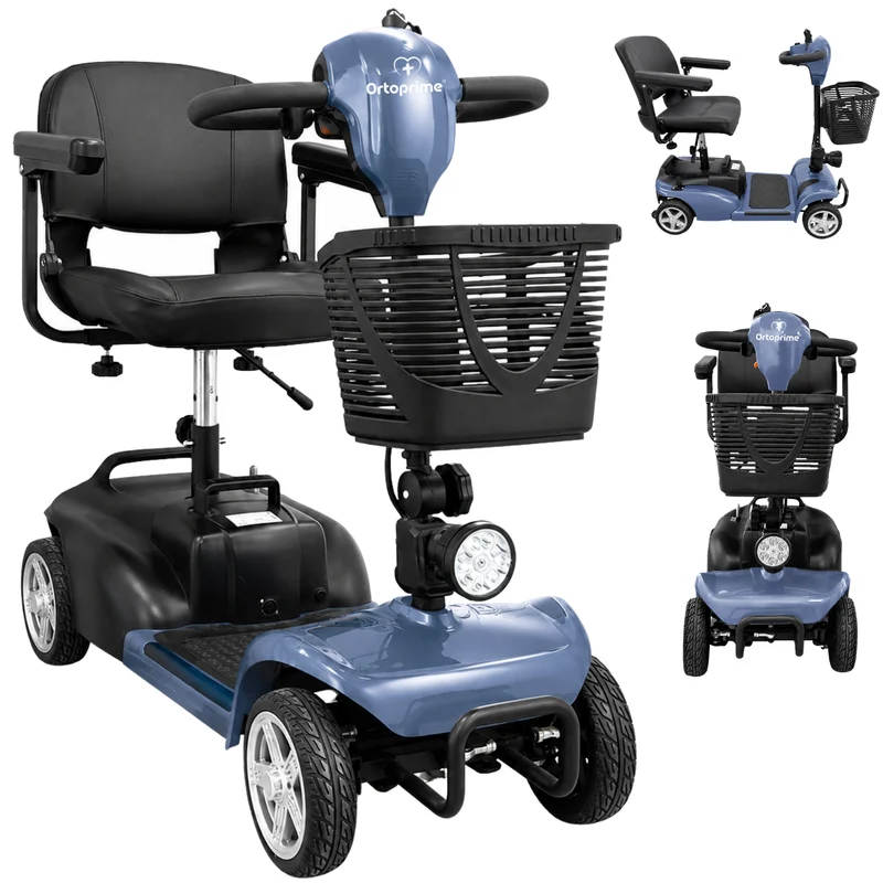 Scooter Eléctrico Desmontable 4 Ruedas con Batería Extraíble