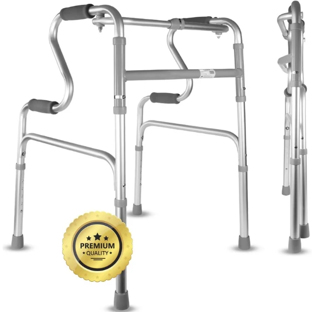 Andador para Adultos con Incorporador | Caminador Aluminio Plegable