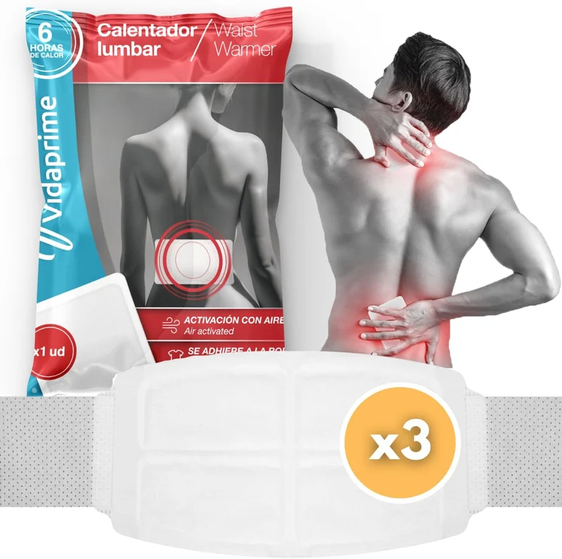 Parches de Calor Lumbar Espalda y Hombros | Pack x3 Uds