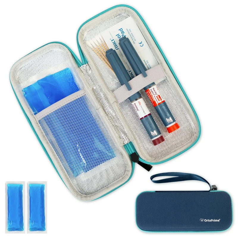 Estuche Insulina Isotérmico con 2 Bolsas Gel Frío y Cremallera