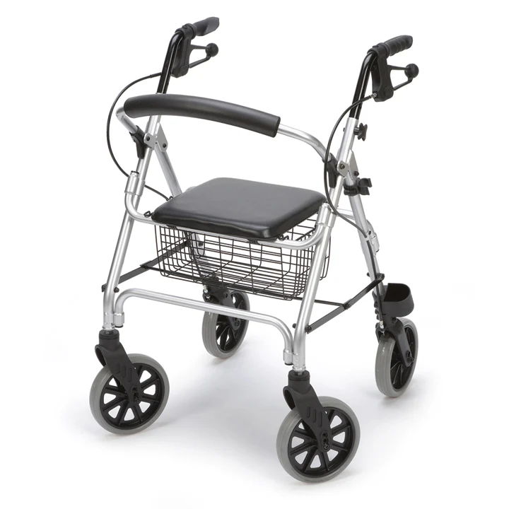 Andador Rollator Con Frenos y Asiento Acolchado