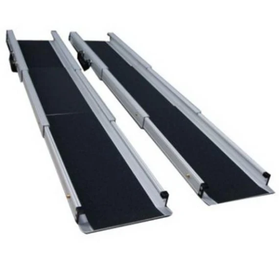 Rampa Telescópica Amplia de Aluminio Silla de Ruedas