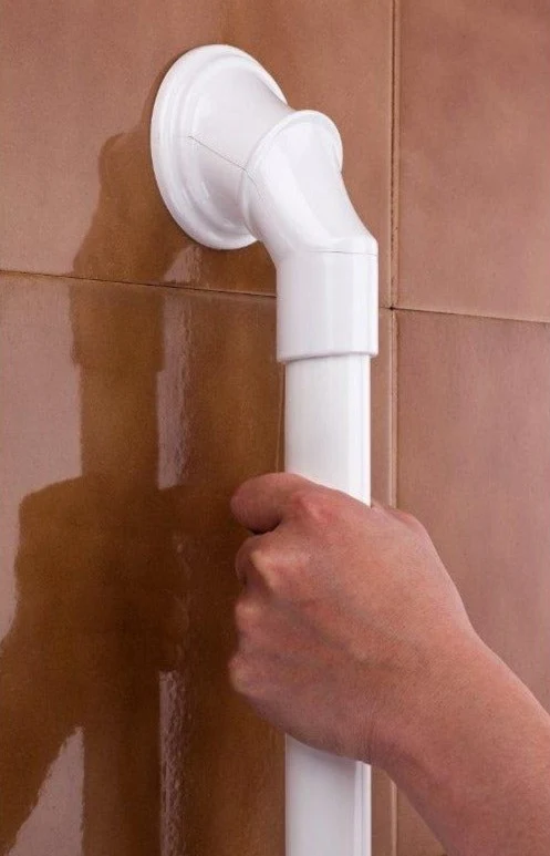 Asidera Blanca de Aluminio Antideslizante | Para Pared