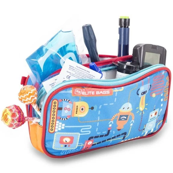Estuche Infantil Isotérmico para Diabetes | Estampado Robots