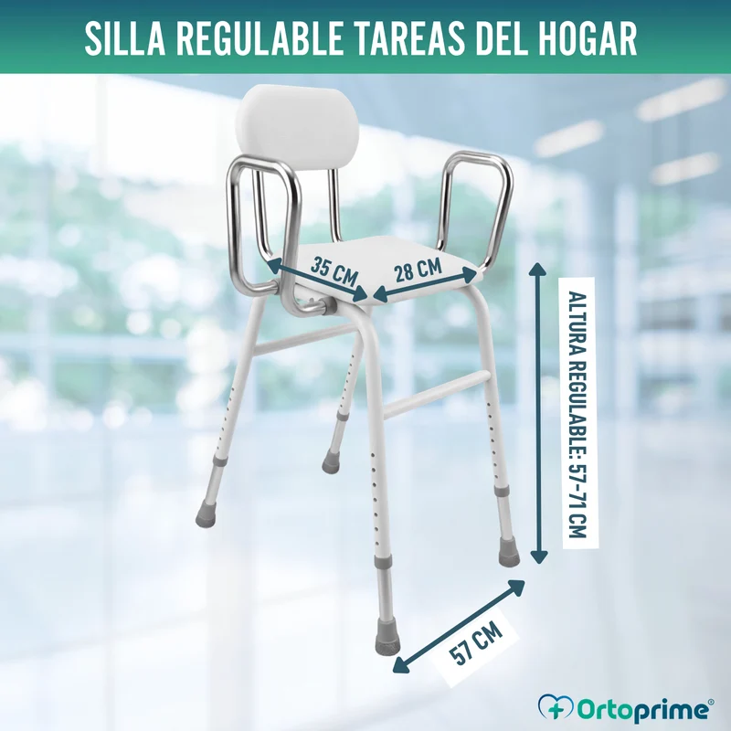 Silla de Apoyo con Reposabrazos | Altura Regulable