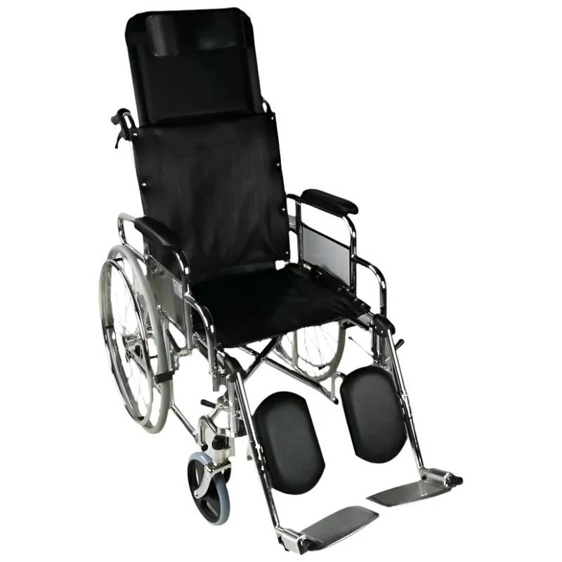 Silla de ruedas plegable | Respaldo reclinable | Elevador de piernas y reposacabeza | Ortopédica | Obelisco | Mobiclinic