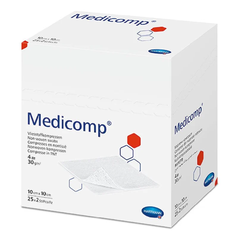 Hartmann Medicomp Extra Dressing, 10 x 10 cm, 100 Pieces (Unsterile)