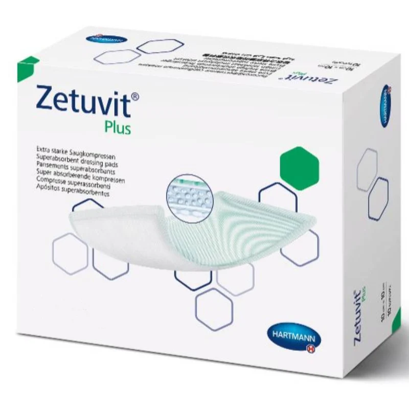 Hartmann Zetuvit Plus Dressing Pad, 20 x 25 cm, 1 Box of 10 Pieces