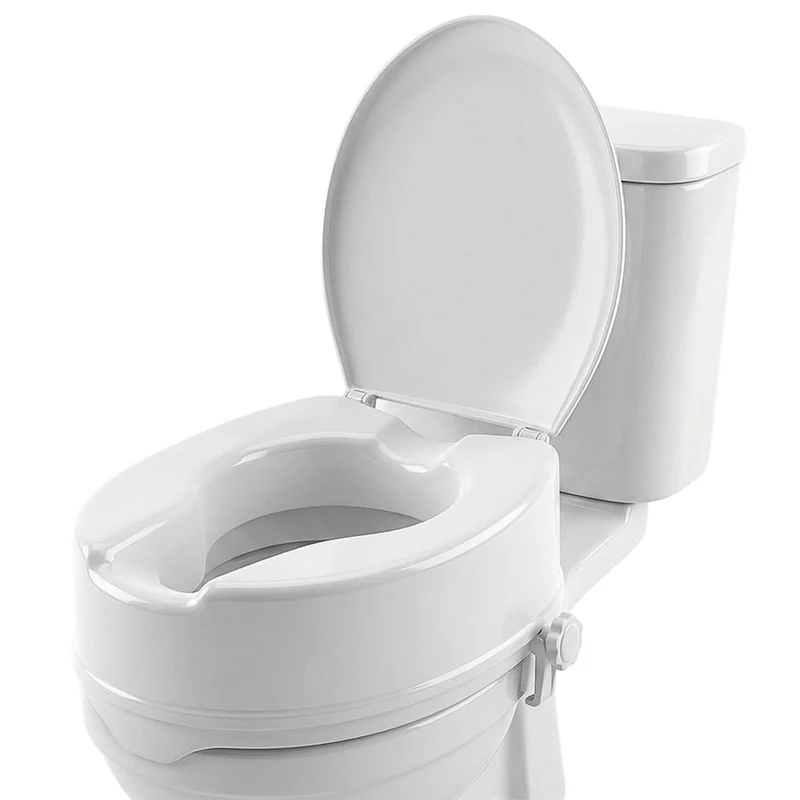 Elevador WC | Con tapa | 14 cm | Blanco | Ajustable | Titán | Hasta 160 Kg| Mobiclinic