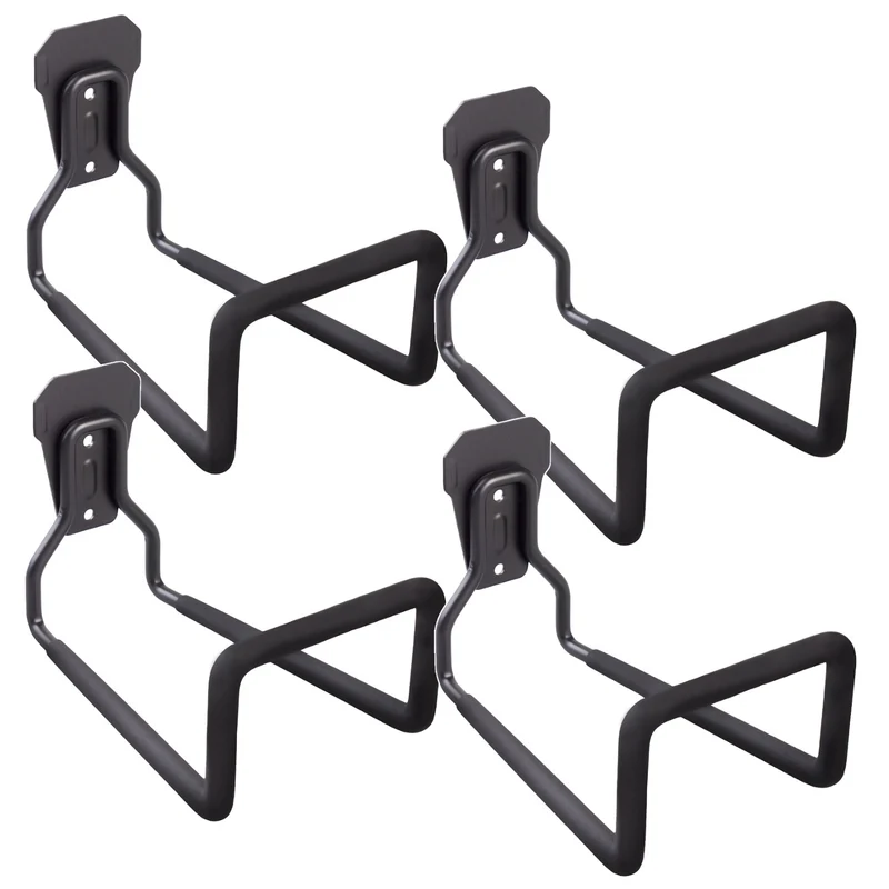 Soporte de pared para garaje Maclean, para neumáticos, herramientas de jardín, escalera, mangueras, bicicletas, acero, carga máx. 35kg, MC-441, 4 piezas