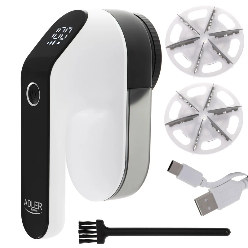 Afeitadora de tejidos Adler, pantalla LED, 3 velocidades, AD 9618