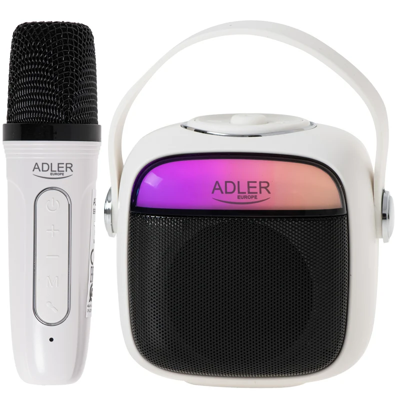 Altavoz inalámbrico Adler, con micrófono, para karaoke, Bluetooth, AD 1199 W