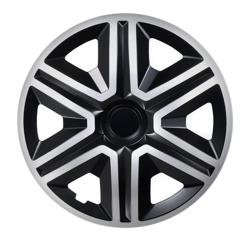 Tapacubos universales 16" NRM ACTION Doublecolor plata/negro 4 piezas