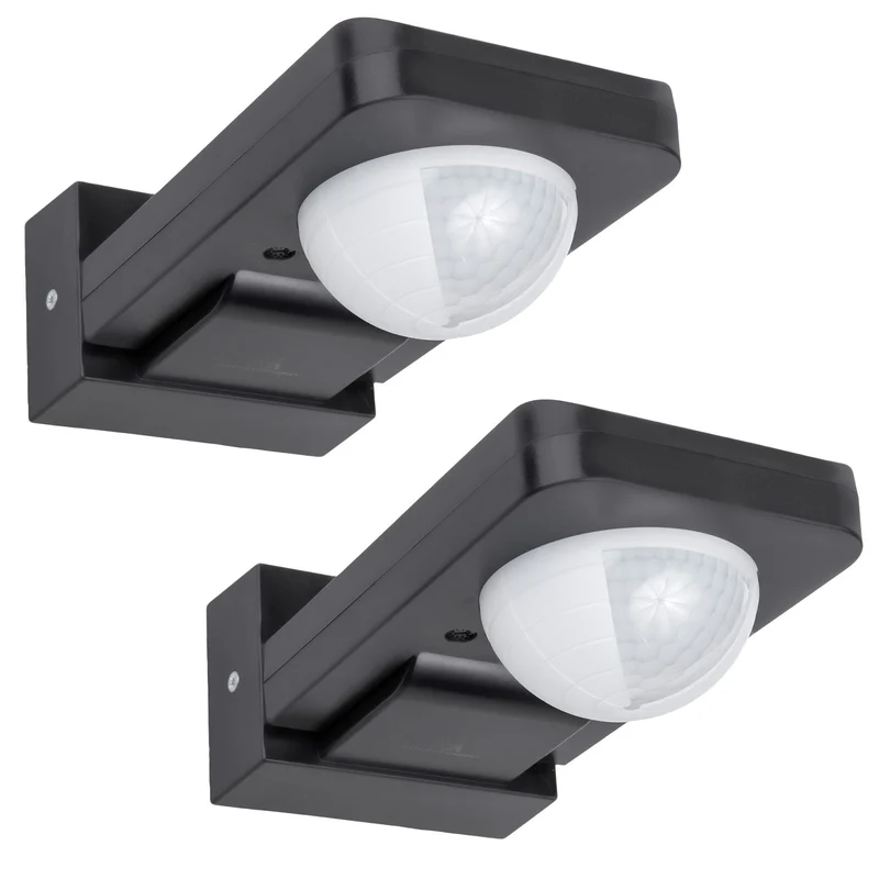 Detector de movimiento Maclean PIR, infrarrojos, IP65, max 2000W, MCE243 GR, 2 piezas