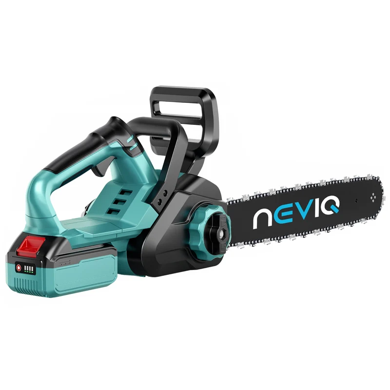 Motosierra sin cable NEVIQ, barra de 12'', 1000W, motor sin escobillas, L12302