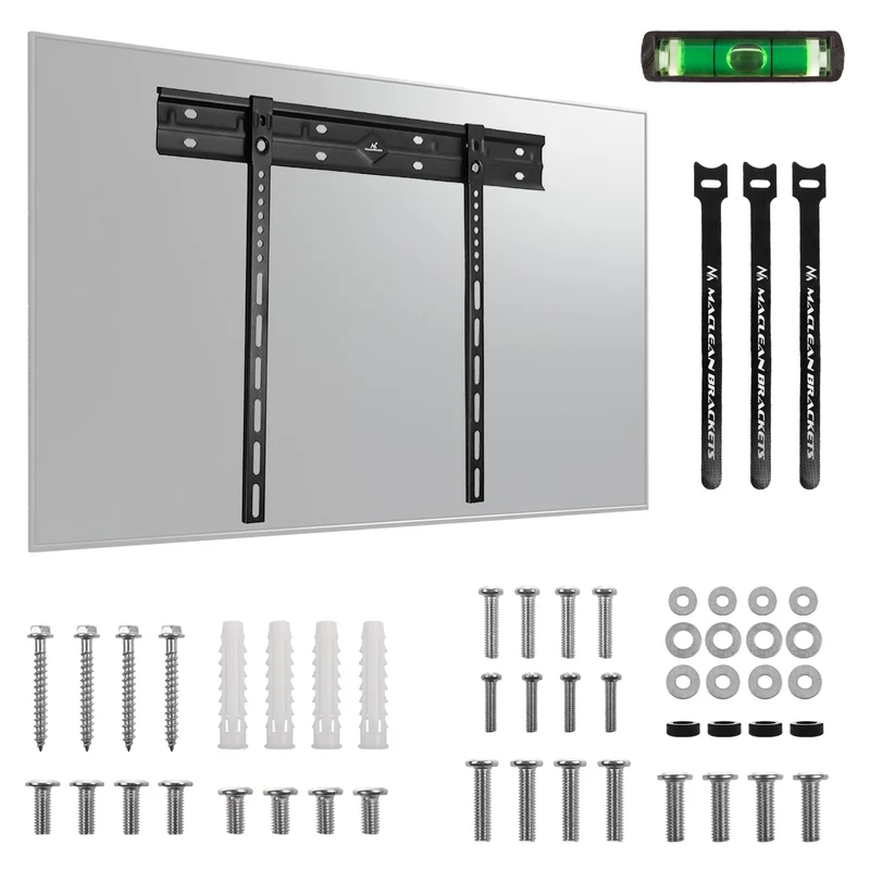 Maclean MC-123 Soporte de pared ultraplano para TV, 40-85", VESA máx. 600x400, carga hasta 80 kg